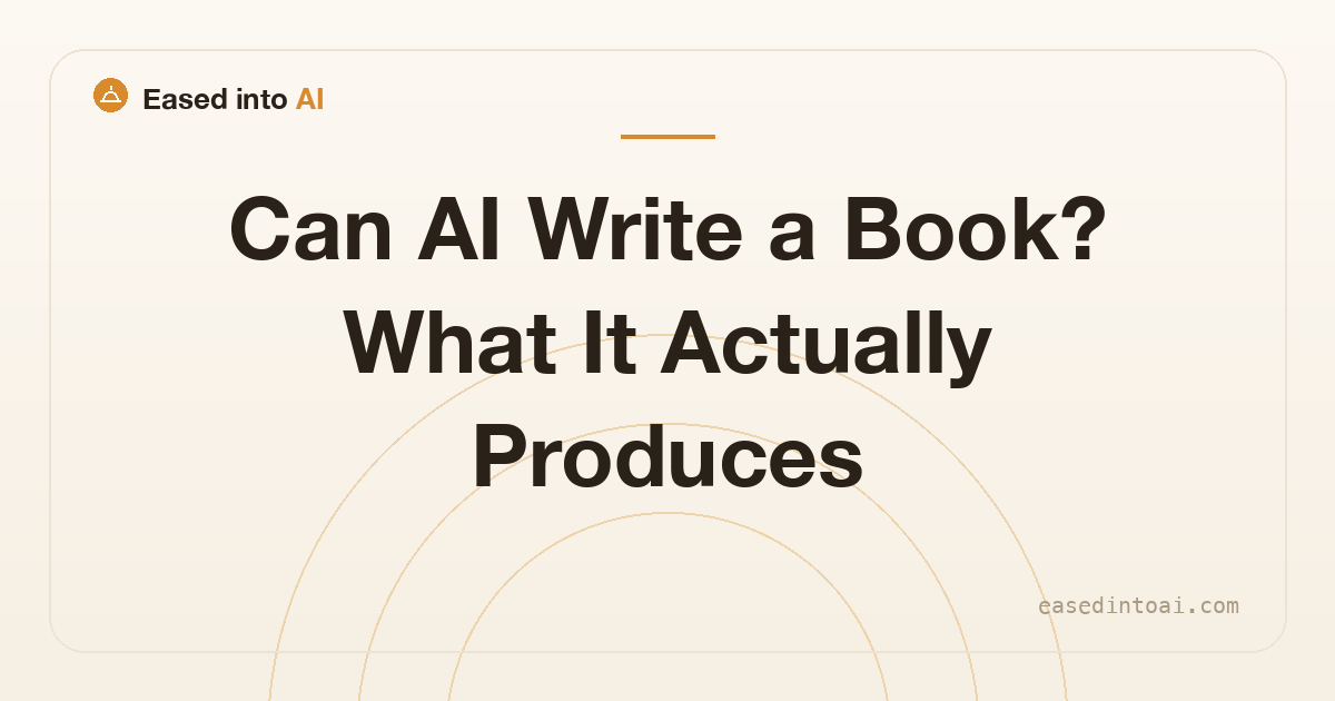 A book being drafted with AI assistance, structure held in a document beside the model
